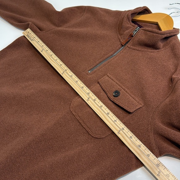 Kit and Ace Men's Brown Quarter-Zip Fleece Sweater Size Small - Picture 4 of 6